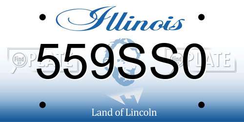 559SS0 Illinois License Plate