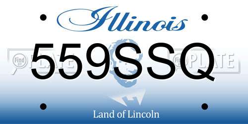 559SSQ Illinois License Plate