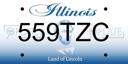 559TZC Illinois License Plate