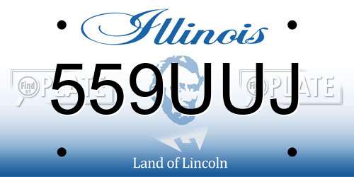 559UUJ Illinois License Plate