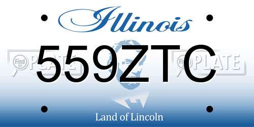559ZTC Illinois License Plate