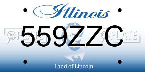 559ZZC Illinois License Plate