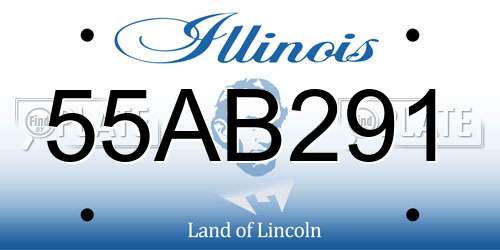 55AB291 Illinois License Plate