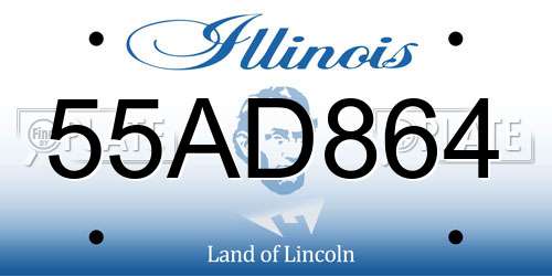 55AD864 Illinois License Plate