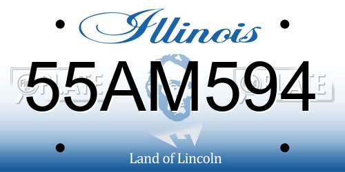 55AM594 Illinois License Plate