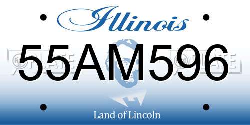 55AM596 Illinois License Plate