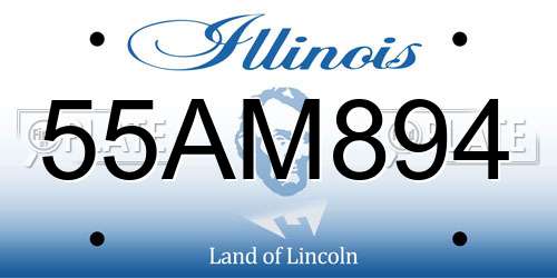 55AM894 Illinois License Plate