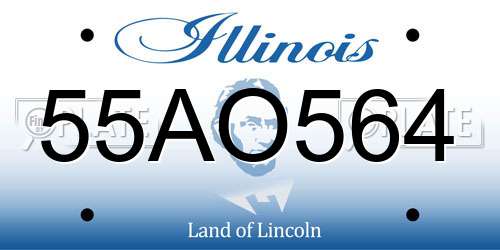 55AO564 Illinois License Plate
