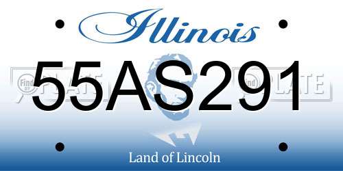 55AS291 Illinois License Plate