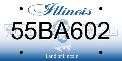 55BA602 Illinois License Plate