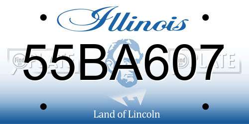 55BA607 Illinois License Plate