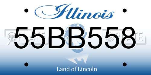 55BB558 Illinois License Plate