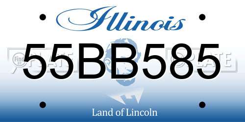 55BB585 Illinois License Plate
