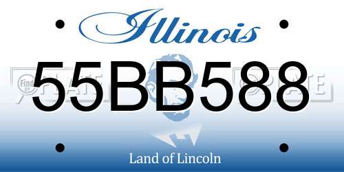 55BB588 Illinois License Plate