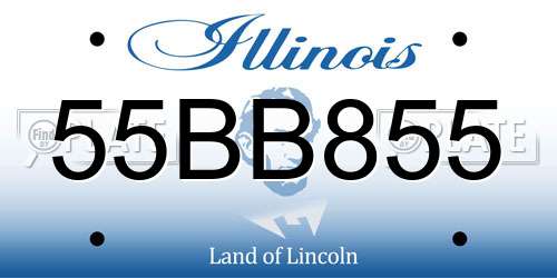 55BB855 Illinois License Plate