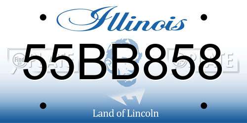 55BB858 Illinois License Plate