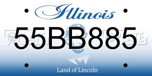 55BB885 Illinois License Plate