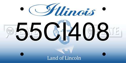 55CI408 Illinois License Plate