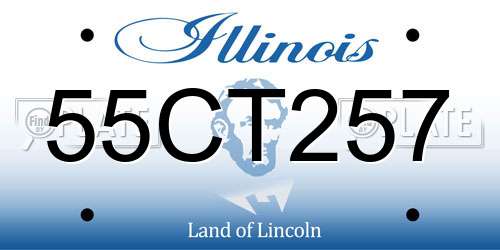 55CT257 Illinois License Plate