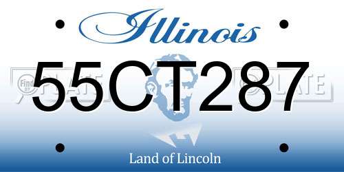 55CT287 Illinois License Plate