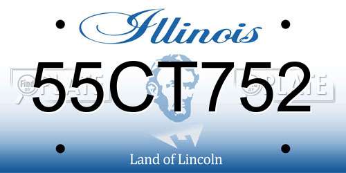 55CT752 Illinois License Plate