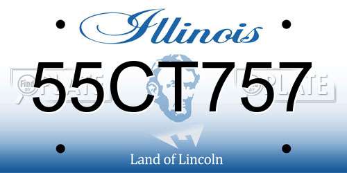 55CT757 Illinois License Plate