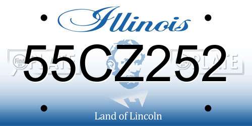 55CZ252 Illinois License Plate