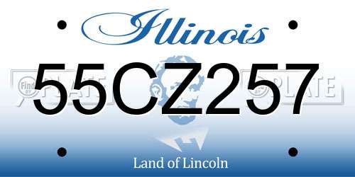 55CZ257 Illinois License Plate