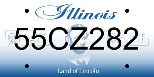 55CZ282 Illinois License Plate