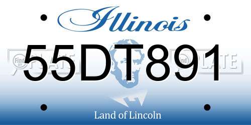 55DT891 Illinois License Plate