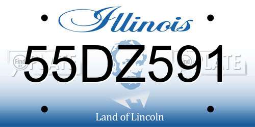 55DZ591 Illinois License Plate