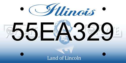 55EA329 Illinois License Plate