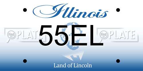 55EL Illinois License Plate