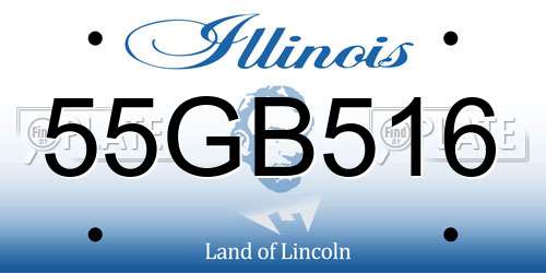 55GB516 Illinois License Plate