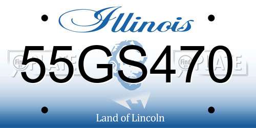 55GS470 Illinois License Plate
