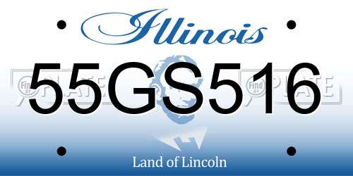 55GS516 Illinois License Plate