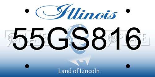 55GS816 Illinois License Plate