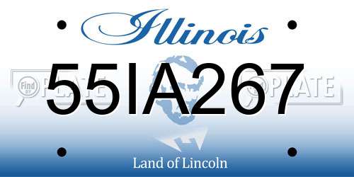 55IA267 Illinois License Plate