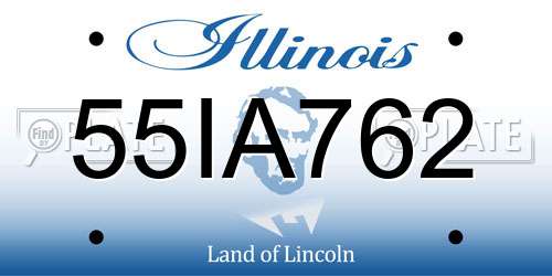 55IA762 Illinois License Plate