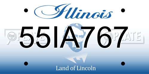 55IA767 Illinois License Plate