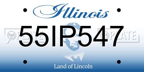 55IP547 Illinois License Plate