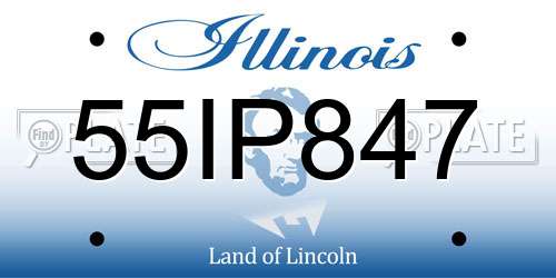 55IP847 Illinois License Plate