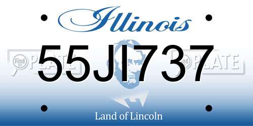 55JI737 Illinois License Plate