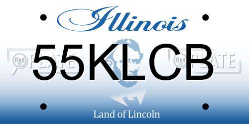 55KLCB Illinois License Plate