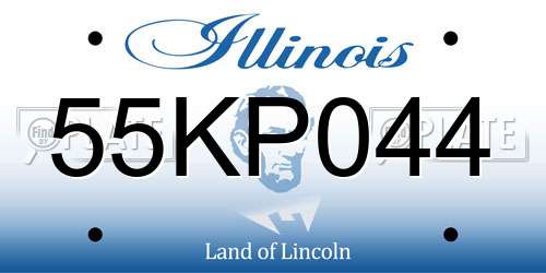 55KP044 Illinois License Plate