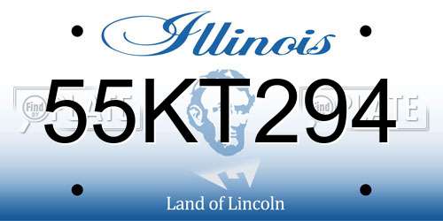 55KT294 Illinois License Plate