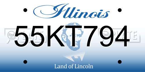 55KT794 Illinois License Plate