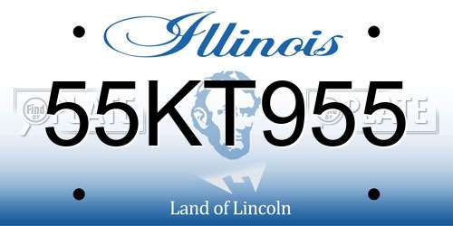 55KT955 Illinois License Plate