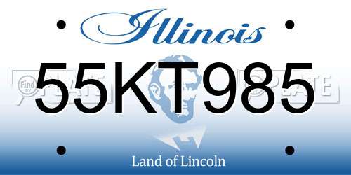 55KT985 Illinois License Plate