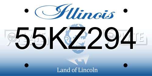 55KZ294 Illinois License Plate